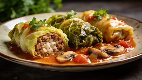 Gołąbki — Polish Stuffed Cabbage Rolls