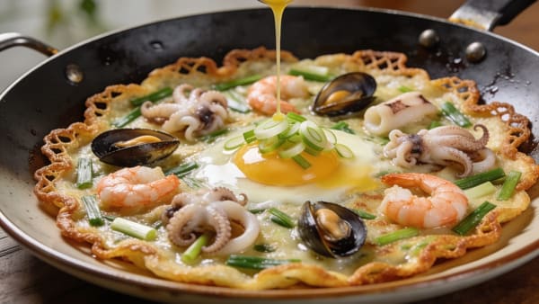 Haemul Pajeon — Korean Seafood & Scallion Pancake