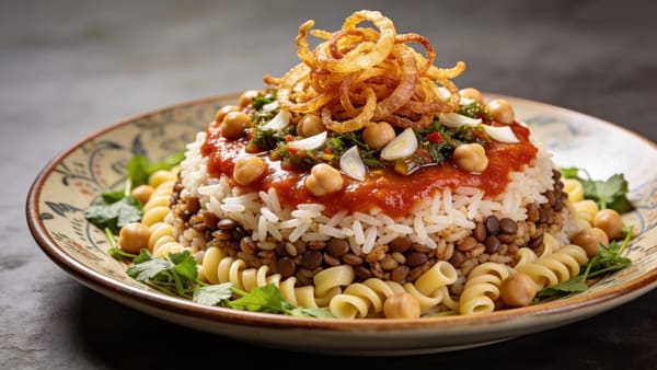 Koshari — Egyptian Lentils, Rice & Pasta
