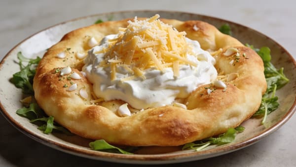 Lángos — Hungarian Fried Flatbread