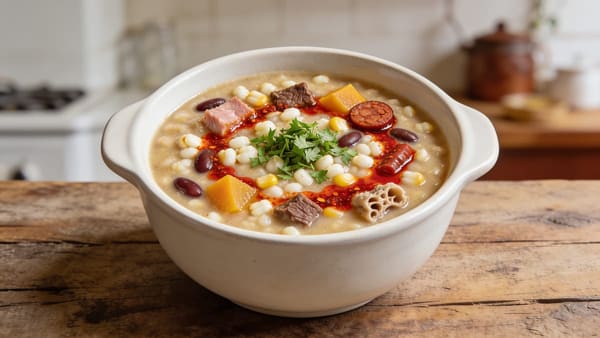Locro — Argentine Hearty Corn & Bean Stew