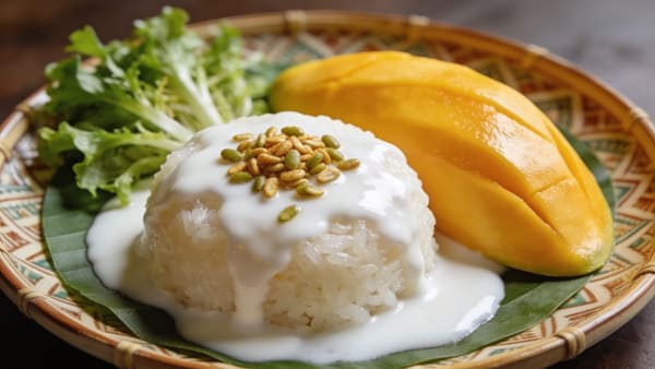 Mango Sticky Rice — Thai Coconut Sticky Rice with Mango