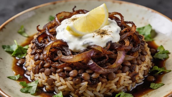 Mujadara — Lebanese Lentils with Rice and Caramelized Onions