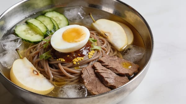 Mul Naengmyeon — Korean Cold Buckwheat Noodles