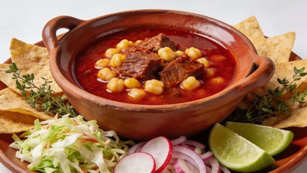 Pozole Rojo — Mexican Hominy & Pork Soup