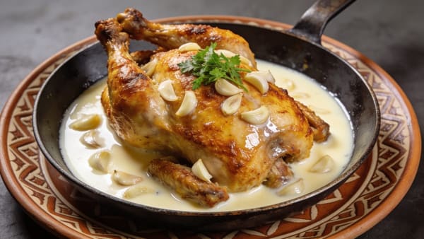 Shkmeruli — Georgian Chicken in Garlic Milk Sauce