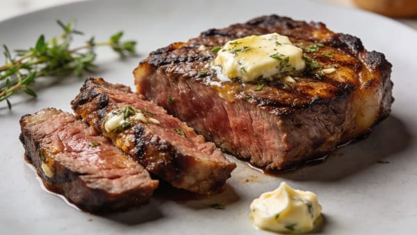 Sirloin Tip Steak with Garlic Butter