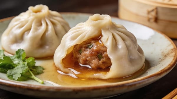 Xiaolongbao — dumplings de sopa de Shanghái