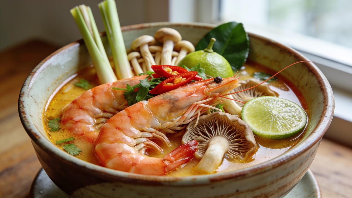 ต้มยำกุ้ง · Thai soup