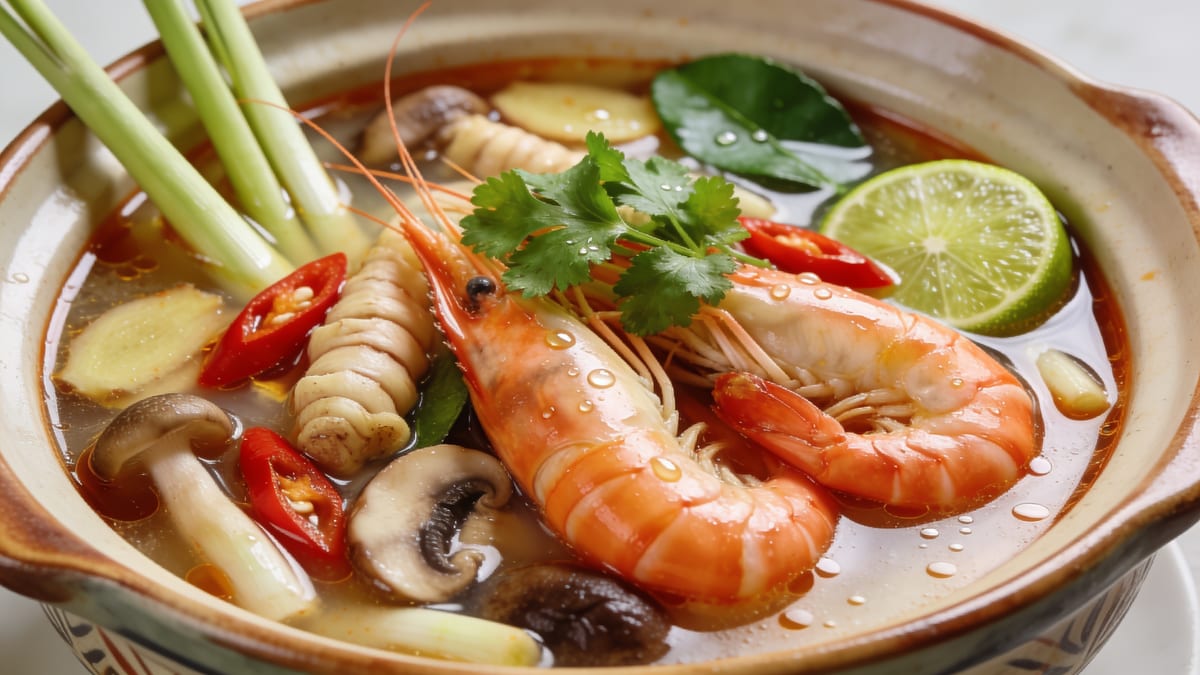Tom Yum Goong — Thai Hot & Sour Shrimp Soup · Thai soup