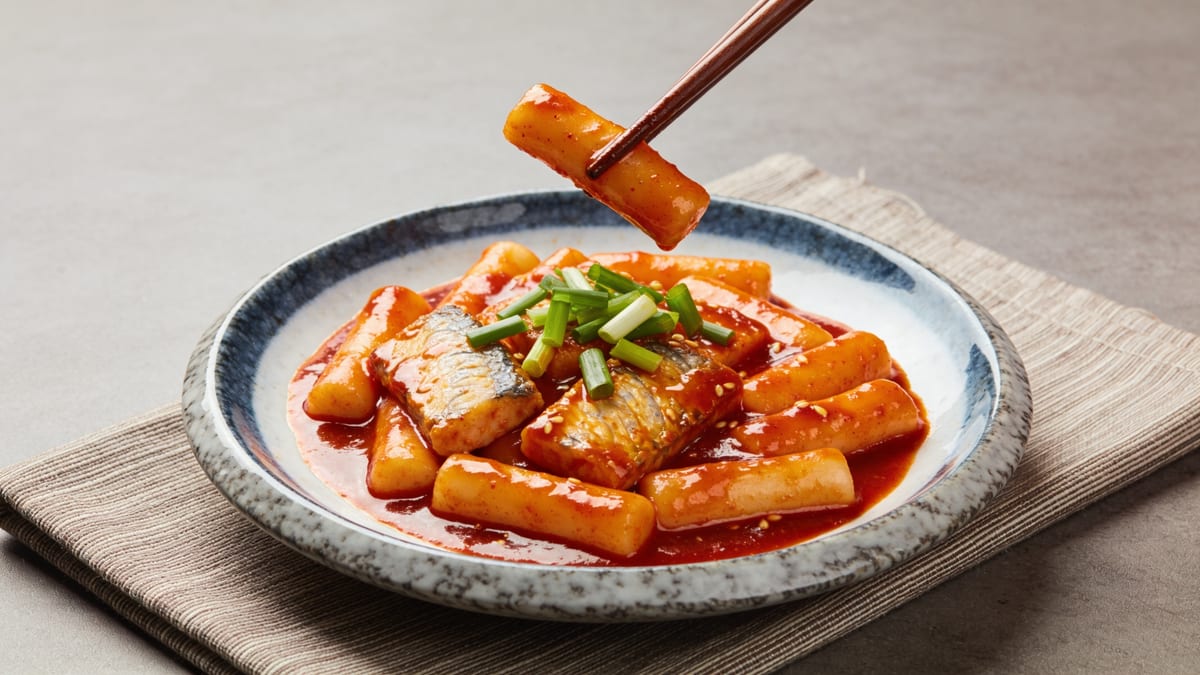 Tteokbokki — Korean Spicy Rice Cakes · Korean snack