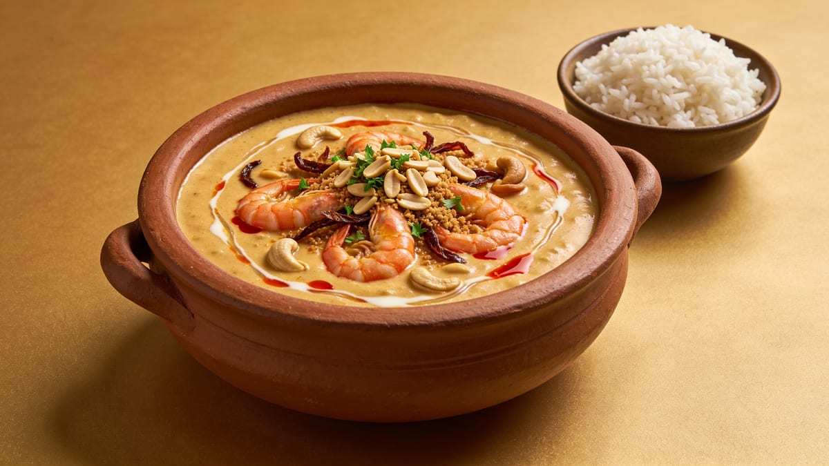 Vatapá — crema bahiana di gamberi, pane e cocco · Brazilian main course